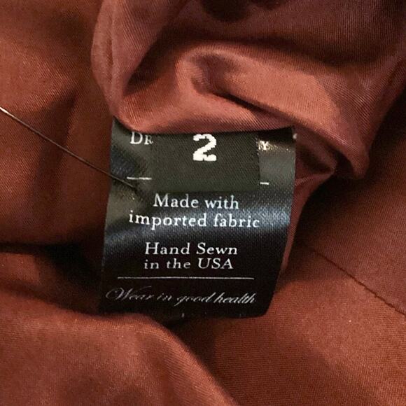 No. 6 Store Red Gathered Ruched Striated Striped 100% Silk Mini Dress 2 M - Picture 9 of 10